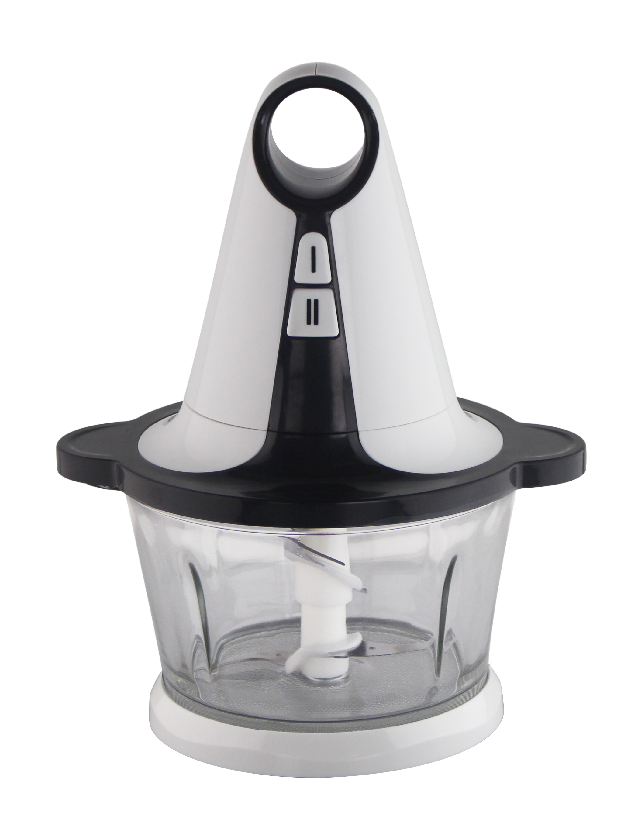 Chopper Glass Bowl 1.8L Picadora de carne de cocina eléctrica para picar-Blanco